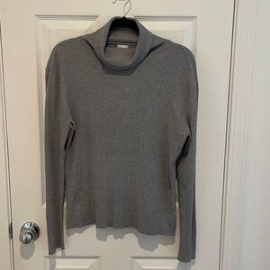 Chico’s - Women’s Ribbed Long Sleeve Turtleneck - Gray - Size 2